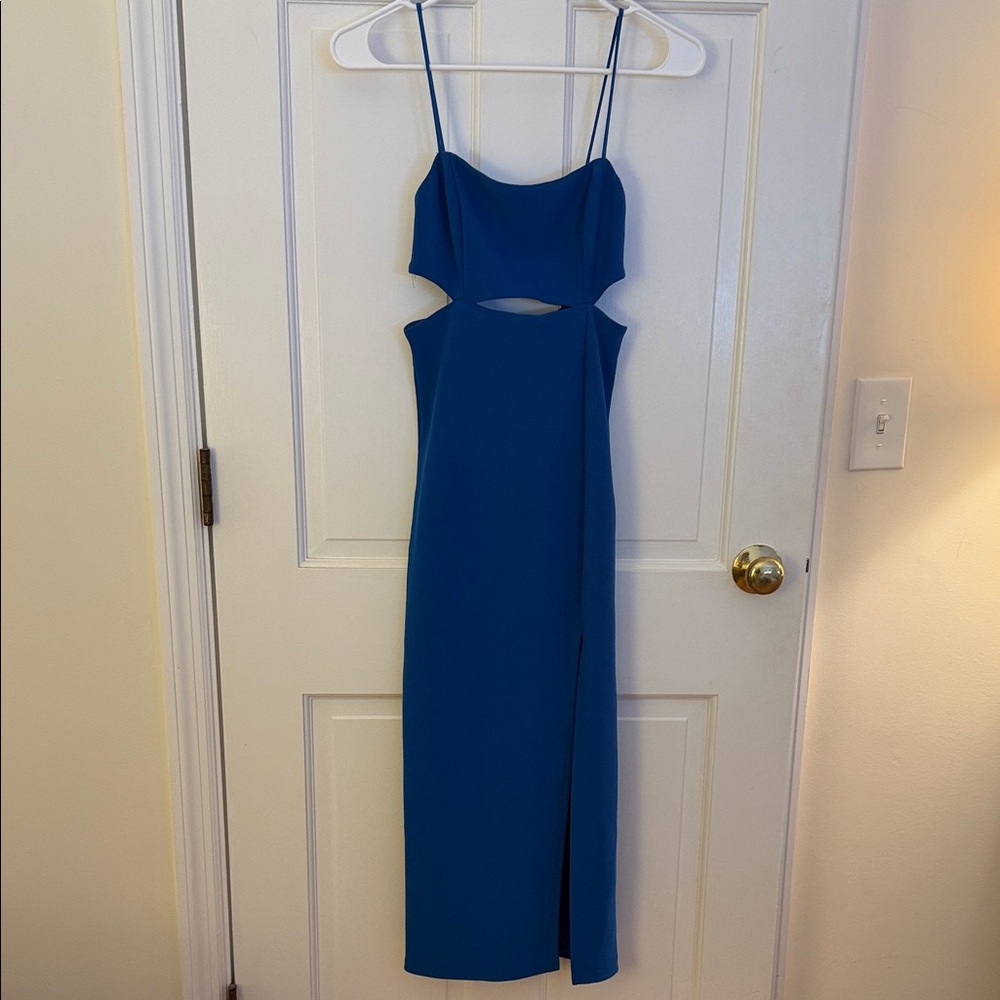 Hello Molly Elegant Blue Backless Dress